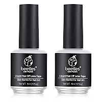 beetles Gel Polish Latex Liquid Nail Simple Peel off Cuticle Guard for Nail Polish Nail Art Liquid Latex Barrier Protector 2 * 15ml White Gel Polish Manicure Nails Design Gifts for women