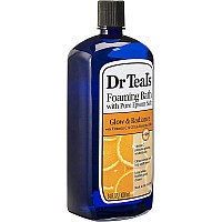 Dr Teals Foaming Bath Variety Gift Set 2 Pack 34Oz Ea Melatonin Sleep Soak Glow Radiance With Vitamin C And Citrus E