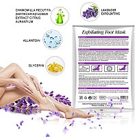 Foot Peel Mask - 5 Pack, Exfoliating Foot Care Mask Make Feet Baby Soft Skin, Foot Exfoliator Repair Dry Cracked Feet, Peeling Away Dead Skin, Calluses - Lavender