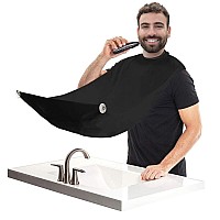 Beard Bib Apron, Mens Beard Hair Catcher for Shaving and Trimming, Non-Stick Beard Shave Cape, Grooming Accessories Tools & Gifts for Husband or Dad