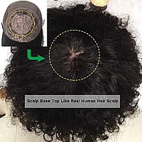 200 Density Scalp Top Curly Full Machine Made Human Hair Wigs with Bangs Remy Brazilian Short Curly Wig For Women(14 inch)