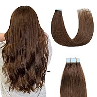 Sunya Tape In Hair Extensions Human Hair 20 Inches Silky Straight Remy Human Hair Seamless Skin Weft Tape In Extensions 20 Inche