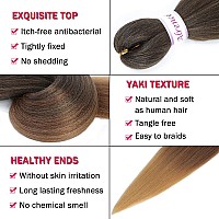 Alrence Pre Stretched Braiding Hair Long Braid 30 Inch 8 Packs Professional Braiding Hair Extensions Synthetic Crochet Twist Bra