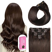 Suyya Clip In Hair Extensions Real Human Hairhuman Hair Extensions Clip Ins Straight Human Hair Clip Ins Double Weft Hair Exten