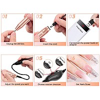 Cositte Electric Nail Drill Usb Electric Nail Drill Machine For Acrylic Nails Portable Electrical Nail File Polishing Tool Man