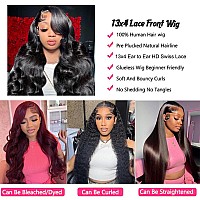 Lapondai Lace Front Wigs Human Hair Pre Plucked Body Wave 13X4 Lace Frontal Wig With Baby Hair 100 Human Hair Wigs For Black Wo