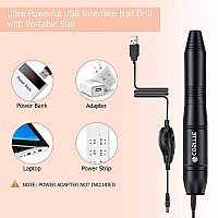 Cositte Electric Nail Drill Usb Electric Nail Drill Machine For Acrylic Nails Portable Electrical Nail File Polishing Tool Man