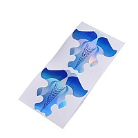 Fingerangel Extra Long Gloden Color Fish Patten Adhesive Stiletto Nail Forms Guide For Uv Gel Acrylic Curve False Nail Tips Exte