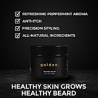 Golden Grooming Co Beard Balm For Men Strengthens Softens Beards And Mustaches Adds Shine Tames Flyaway Hair Beard Sty