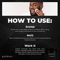 Golden Grooming Co Beard Balm For Men Strengthens Softens Beards And Mustaches Adds Shine Tames Flyaway Hair Beard Sty