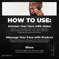 Golden Grooming Co Men Face Wash With Aloe Vera Vitamin E Facial Cleanser For Men Organic Naturebased Ideal For Sens