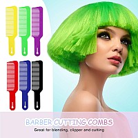 Boao 6 Pack Blending Comb Barber Combs 9 Inch Heat Resistant Clipper Combs Flat Top Combs For Clipper Cuts And Flattops Assort