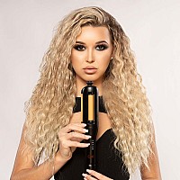 Chi Ceramic Multi-Wave Styler - Hairstyles With Adjustable Barrel For Customizable Waves, Reduces Frizz & Static And Increases Shine, Black