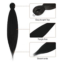 Difunee Prestretched Braiding Hair 24 Inch 6 Packs Natural Black Long Braiding Hair For Twist Or Box Braids Yaki Texture Hot