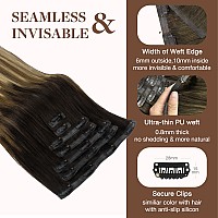 Goo Goo Clip In Hair Extensions Real Human Hair Remy Human Hair Extensions Clip Ins For Women Natural Human Hair 14Inch 130G