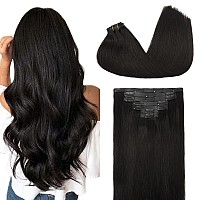 Goo Goo Clip In Hair Extensions Real Human Hair Remy Human Hair Extensions Clip Ins For Women Natural Human Hair 20Inch 150G