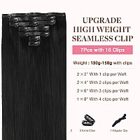 Goo Goo Clip In Hair Extensions Real Human Hair Remy Human Hair Extensions Clip Ins For Women Natural Human Hair 20Inch 150G