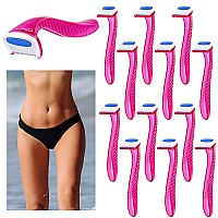 Honoson 12 Pieces T Type Bikini Razor Disposable Women Small Durable Travel Accessories Women Razors Shaver Pubic Hair Removal B