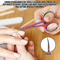 Cuticle Scissors Eyebrow False Eyelashes Mustache Facial Nose Ear Hair Grooming Multipurpose Beauty Scissors Small Manicure P