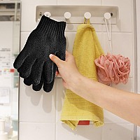 Mig4U Shower Scrub Gloves Exfoliating For Women And Men Medium To Heavy Bathing Remove Dead Skin Body Beauty Sponge Loofah Deep