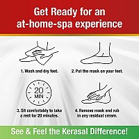 Kerasal Intensive Repair Foot Mask Foot Mask For Cracked Heels And Dry Feet 2 Count Pack Of 2