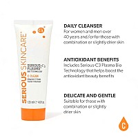 Serious Skincare Hydrating C3 Plasma Vitamin C Facial Cleanser Gentle Face Wash With Hydrolyzed Collagen Botanical Extract