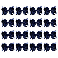 Deeka 16 Pcs 4 Handmade Hair Bow Grosgrain Ribbon Solid Color Hair Bow Alligator Clips Hair Accessories For Little Teen Toddle