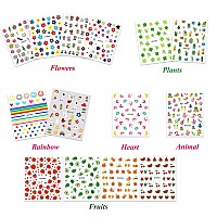 14 Sheets Nail Stickers For Women And Little Girls Nail Art Decoration 3D Selfadhesive Diy Nail Decals Set Including Hearts F