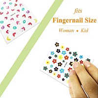 14 Sheets Nail Stickers For Women And Little Girls Nail Art Decoration 3D Selfadhesive Diy Nail Decals Set Including Hearts F