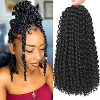 Short Passion Twist Hair 14 Inch 8 Packs Water Wave Crochet Hair For Women Curly Braiding Hair Spring Twist Hair Crochet Braids