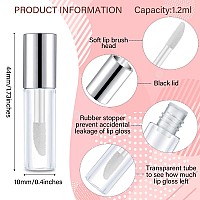 100 Pieces 12 Ml Clear Mini Lip Gloss Tube Refillable Empty Lip Balm Gloss Containers Bottles Transparent Mini Lipstick Contain