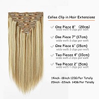 Caliee Piano Golden Brown 10 Mixed Bleach Blonde 613 Seamless Clip In Hair Extensions Double Weft Lace Invisible Silky Straigh