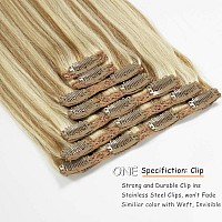 Caliee Piano Golden Brown 10 Mixed Bleach Blonde 613 Seamless Clip In Hair Extensions Double Weft Lace Invisible Silky Straigh