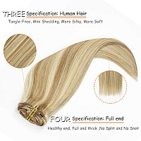 Caliee Piano Golden Brown 10 Mixed Bleach Blonde 613 Seamless Clip In Hair Extensions Double Weft Lace Invisible Silky Straigh