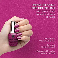 Red Carpet Manicure Fortify Protect Fuchsia Pearl Gel Polish For Strong Healthy Nails Infused With Vitamin A Biotin Up