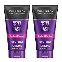 John Frieda Frizzease Straight Fixation Styling Creme 5 Ounces Product For Smooth Silky Nofrizz Hair Pack Of 2