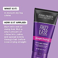 John Frieda Frizzease Straight Fixation Styling Creme 5 Ounces Product For Smooth Silky Nofrizz Hair Pack Of 2