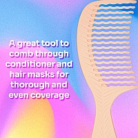 Wet Brush Go Green Coconut Oil Infused Treatment Comb Wide Tooth Hair Detangler With Wavetooth Design That Gently And Glides T