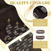 Ve Sunny Brown Clip In Hair Extensions Real Human Hair Chocolate Brown Clip In Human Hair Extensions Color 4 Brown Clip On Hair