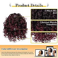 PEACOCO Drawstring Ponytail Afro Kinky Curly Ponytail for Black Women, 6 Inch Puff Ponytail Extensions Jerry Curls Synthetic Hair with 2 Combs and Elastic Net (T1B/Bug)