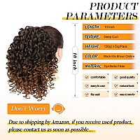 Drawstring Ponytail Afro Kinky Curly Ponytail For Black Women Peacoco 10 Inch Synthetic Hairpieces Clip In Jerry Curls Afro Puf