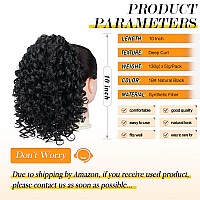 Drawstring Ponytail Afro Kinky Curly Ponytail For Black Women Peacoco 10 Inch Synthetic Hairpieces Clip In Jerry Curls Afro Puf