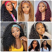 Rebasar Deep Wave Wigs Human Hair Wear And Go Glueless Headband Wigs 20 Inch Human Hair Wigs For Black Women Human Hair Deep Cur