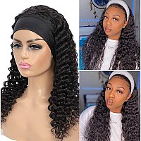 Rebasar Deep Wave Wigs Human Hair Wear And Go Glueless Headband Wigs 20 Inch Human Hair Wigs For Black Women Human Hair Deep Cur