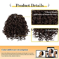 Peacoco Short Afro Curly Ponytail Hair Piece For African American Women Ponytail Extension 6 Inch Drawstring Pony Tail For Black