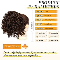 Peacoco Short Afro Curly Ponytail Hair Piece For African American Women Ponytail Extension 6 Inch Drawstring Pony Tail For Black