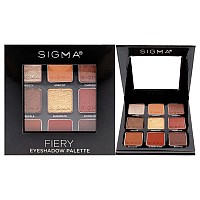 Sigma Beauty Fiery Eyeshadow Palette - 9 Bold Shades, Vegan