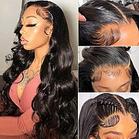 Iupin 26 Inch 13X4 Hd Lace Front Wigs Human Hair 250 Density Body Wave Brazilian Virgin Human Hair Wigs For Black Women Wavy Hu