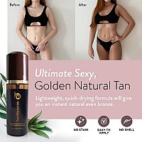 Best Bronze Tinted Self Tanning Mousse With Mitt Sunless Tanner Foam For Customizable Light Medium Dark Tan Vegan Tanning