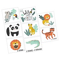 Amscan Animated Animals Birthday Tattoos 2 X 175 Assorted Design Pack Of 8